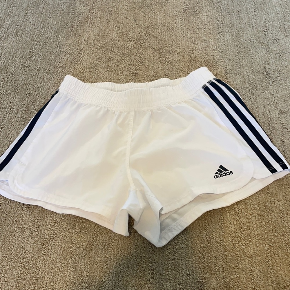 adidas white athletic shorts